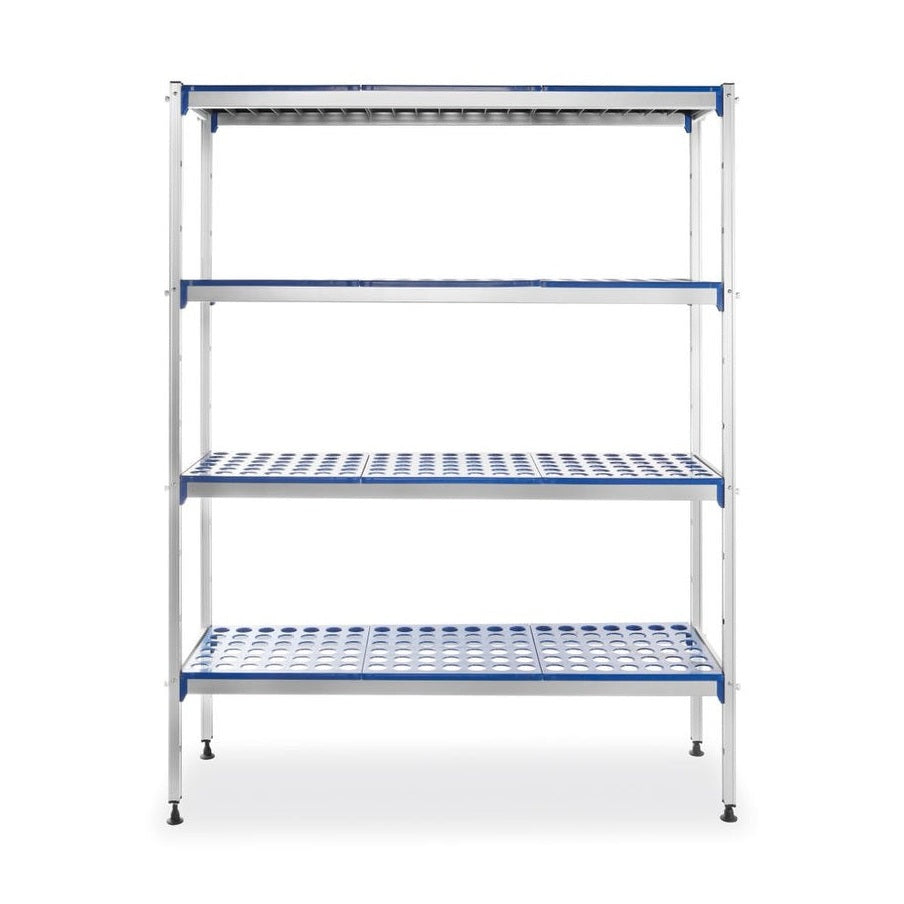 HENDI Aluminium-Aufbewahrungsregal – 4 Ablagen, 1280 mm HENDI