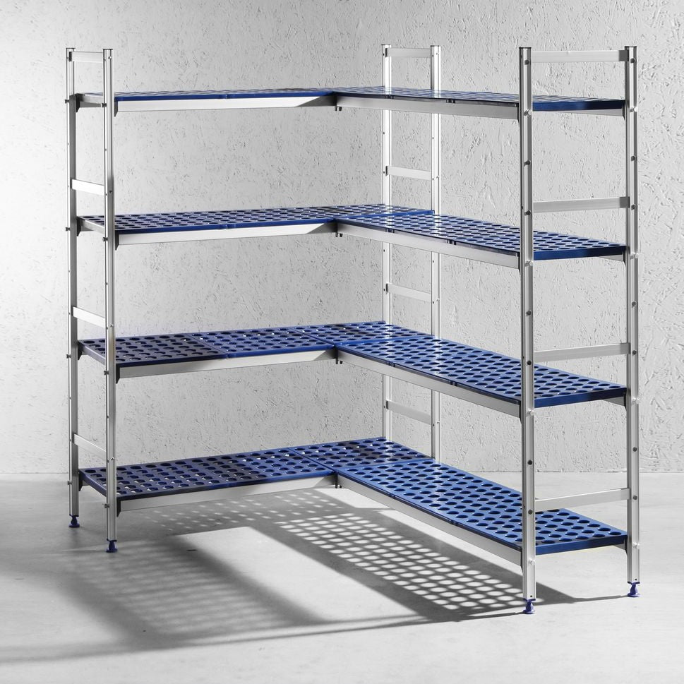 HENDI Aluminium-Aufbewahrungsregal – 4 Ablagen, 1280 mm HENDI