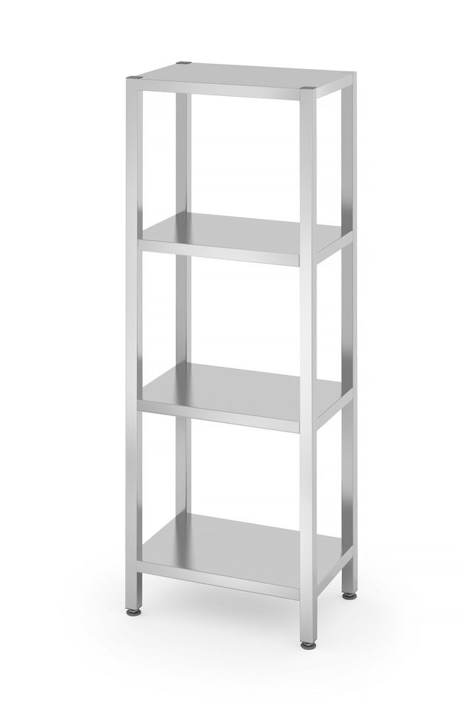 HENDI Lagerregal Kitchen Line 600 × 400 mm – 4 Böden, Edelstahl