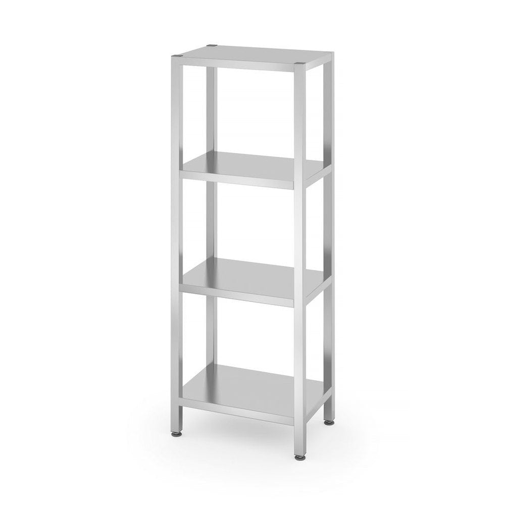 HENDI Lagerregal Kitchen Line 600 × 400 mm – 4 Böden, Edelstahl HENDI