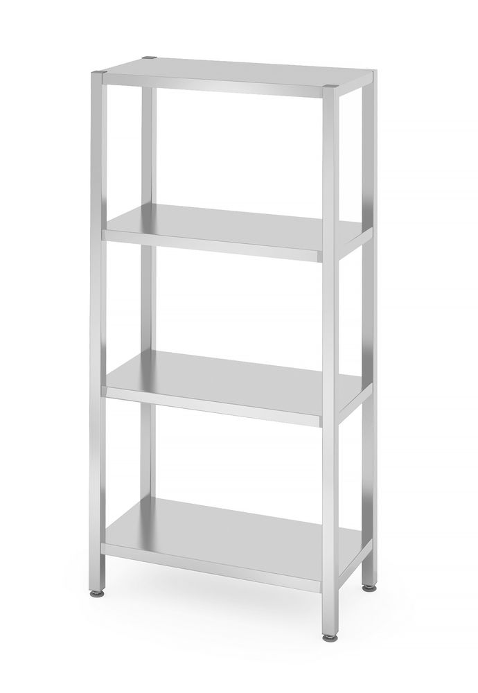 HENDI Lagerregal Kitchen Line 800 × 400 mm – 4 Böden, Edelstahl