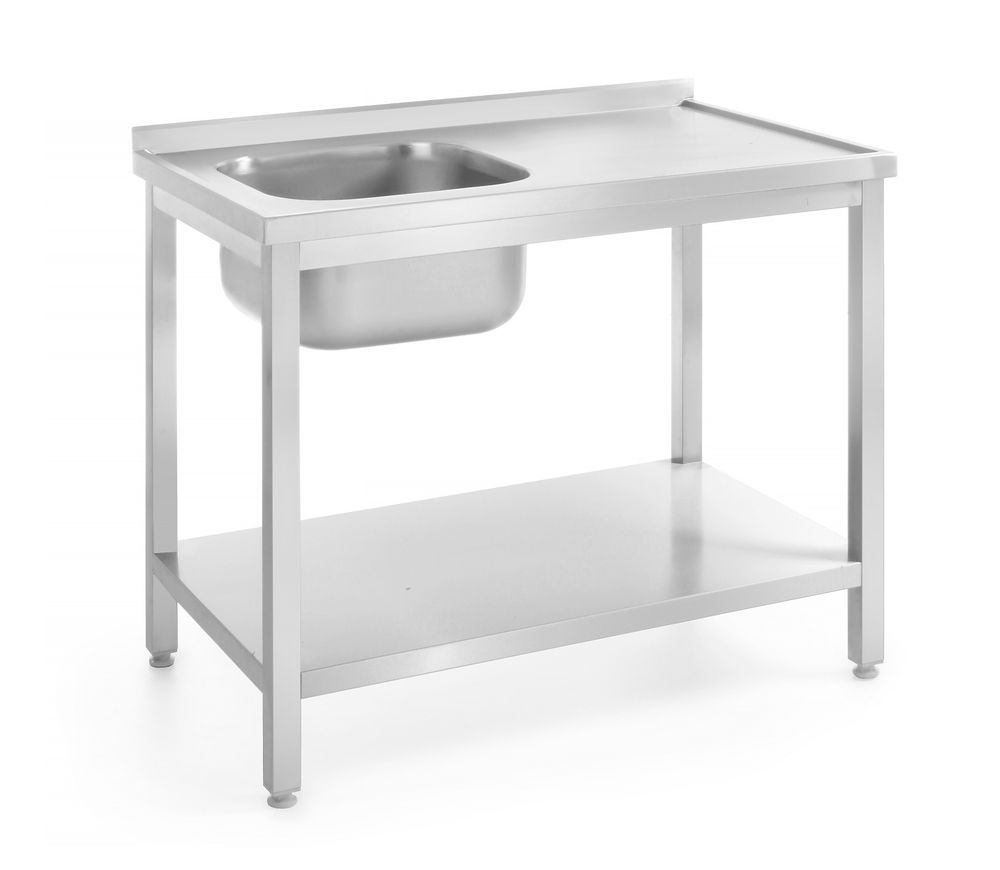HENDI Spültisch mit Ablage Profi Line 1000 × 600 mm – Becken links
