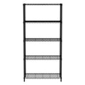 HENDI Lagerregal Schwarz – 5 Gitterregale, 910 × 455 mm HENDI