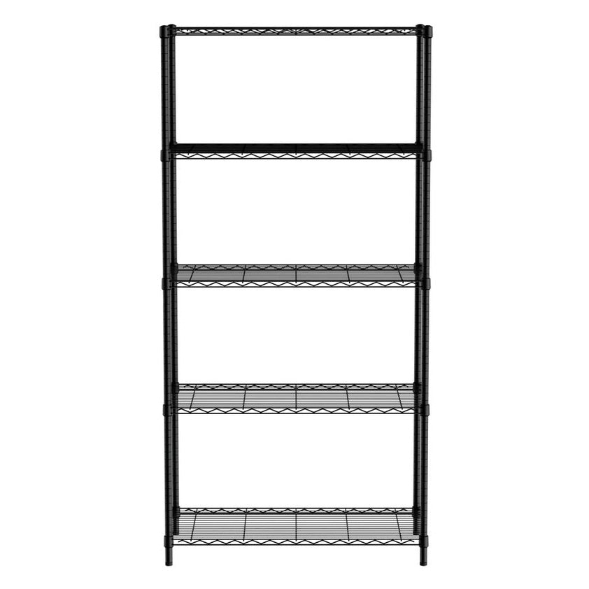 HENDI Lagerregal Schwarz – 5 Gitterregale, 910 × 455 mm HENDI