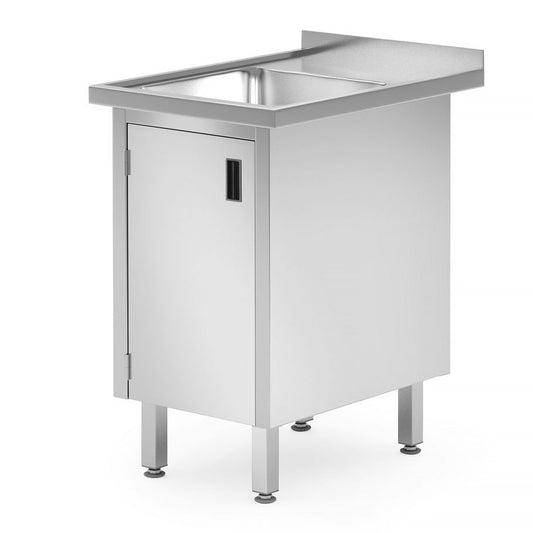 Waschtisch, Schrank – verschweißt, mit Scharniertüren, HENDI, Profi Line, 600x700x H 850mm HENDI