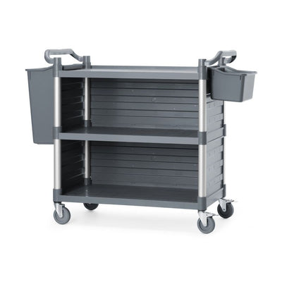 AmerBox Serving Cart Polypropylene 3 Compartments – Large, with Side Walls