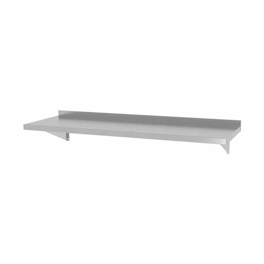 HENDI Wandablage mit 2 Konsolen – 1200 × 300 mm, Edelstahl HENDI
