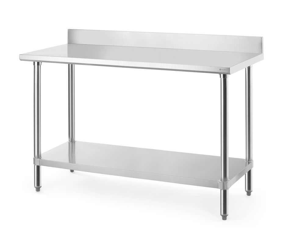 HENDI Arbeitstisch mit Ablage Budget Line 1400 × 600 mm – Edelstahl