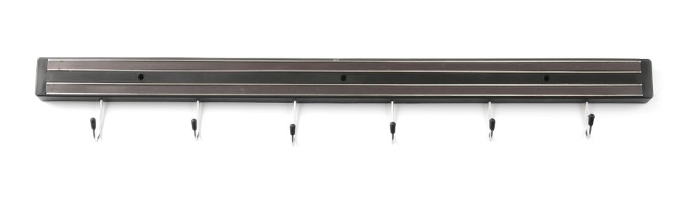 HENDI Messermagnetleiste mit Haken – 6 Haken, L 620 mm HENDI