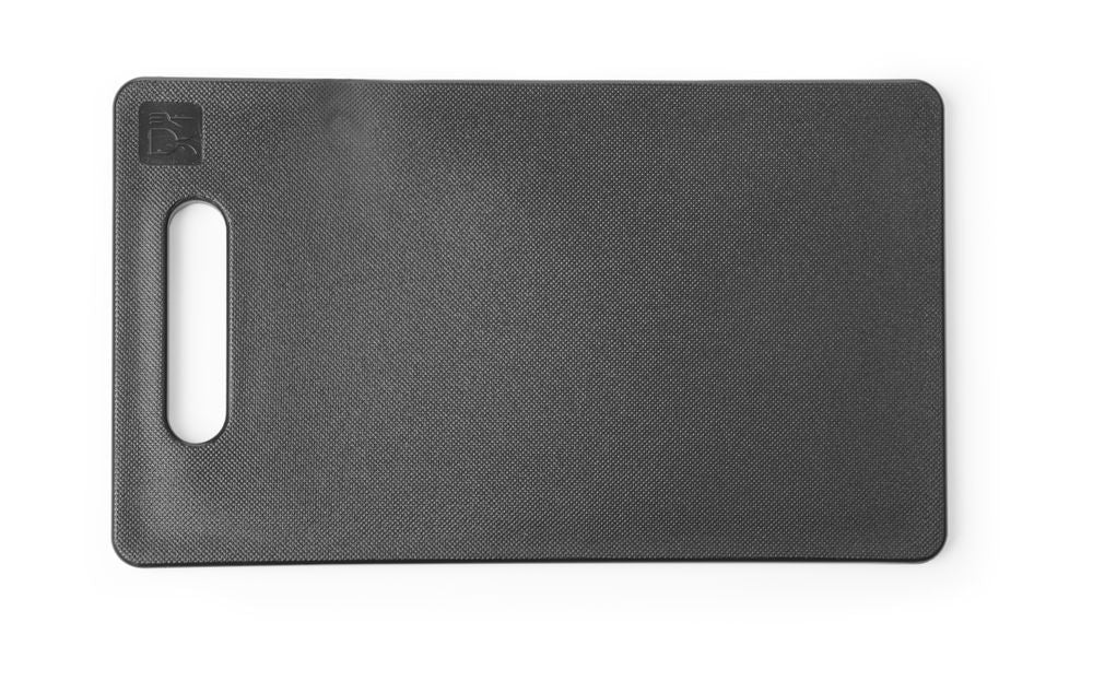 HENDI Schneidbrett mit Griff Schwarz – HDPE, 250 × 150 mm