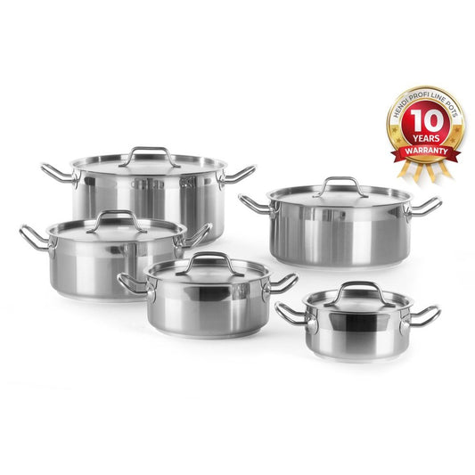 Kochtopf, niedrig - mit Deckel, HENDI, Profi Line, 2,8L, ⌀200x H 90mm HENDI
