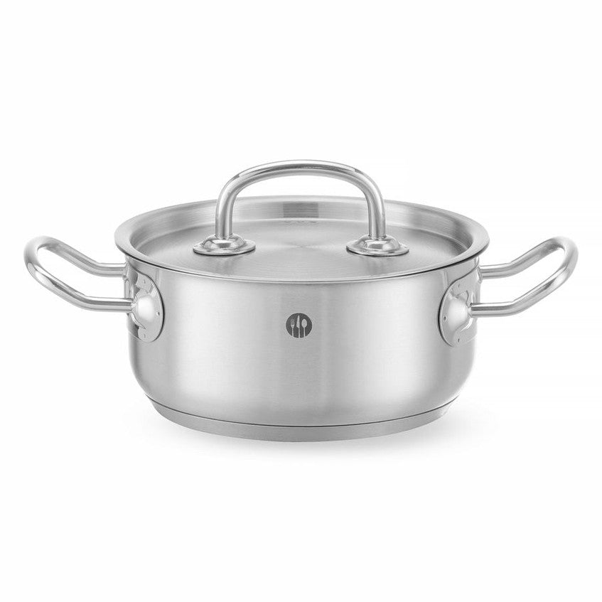 Bratentopf - mit Deckel, HENDI, Kitchen Line, 1,5L, ⌀160x H 75mm HENDI