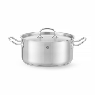 HENDI Bratentopf Kitchen Line mit Deckel – 4,9 L, Ø 240 mm