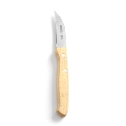 Schälmesser mit Holzgriff, HENDI, gebogenes Modell, Holz, L 165mm HENDI