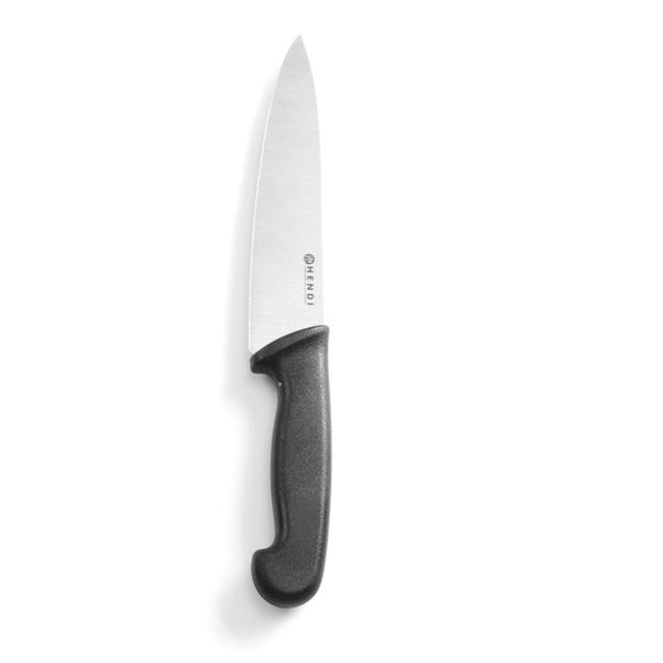 HENDI Kochmesser 320 mm Schwarz – Edelstahlklinge, HACCP-Griff