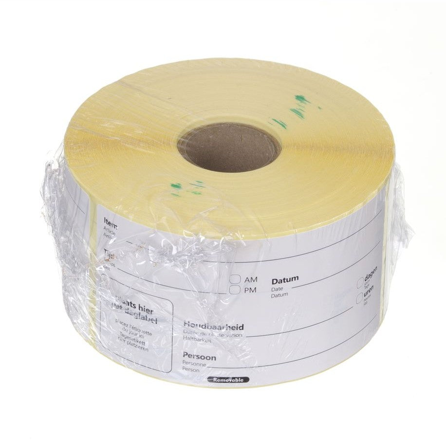 HENDI Rotationsetiketten Weiss – 500 Stk., 100 × 50 mm, DE/FR/NL