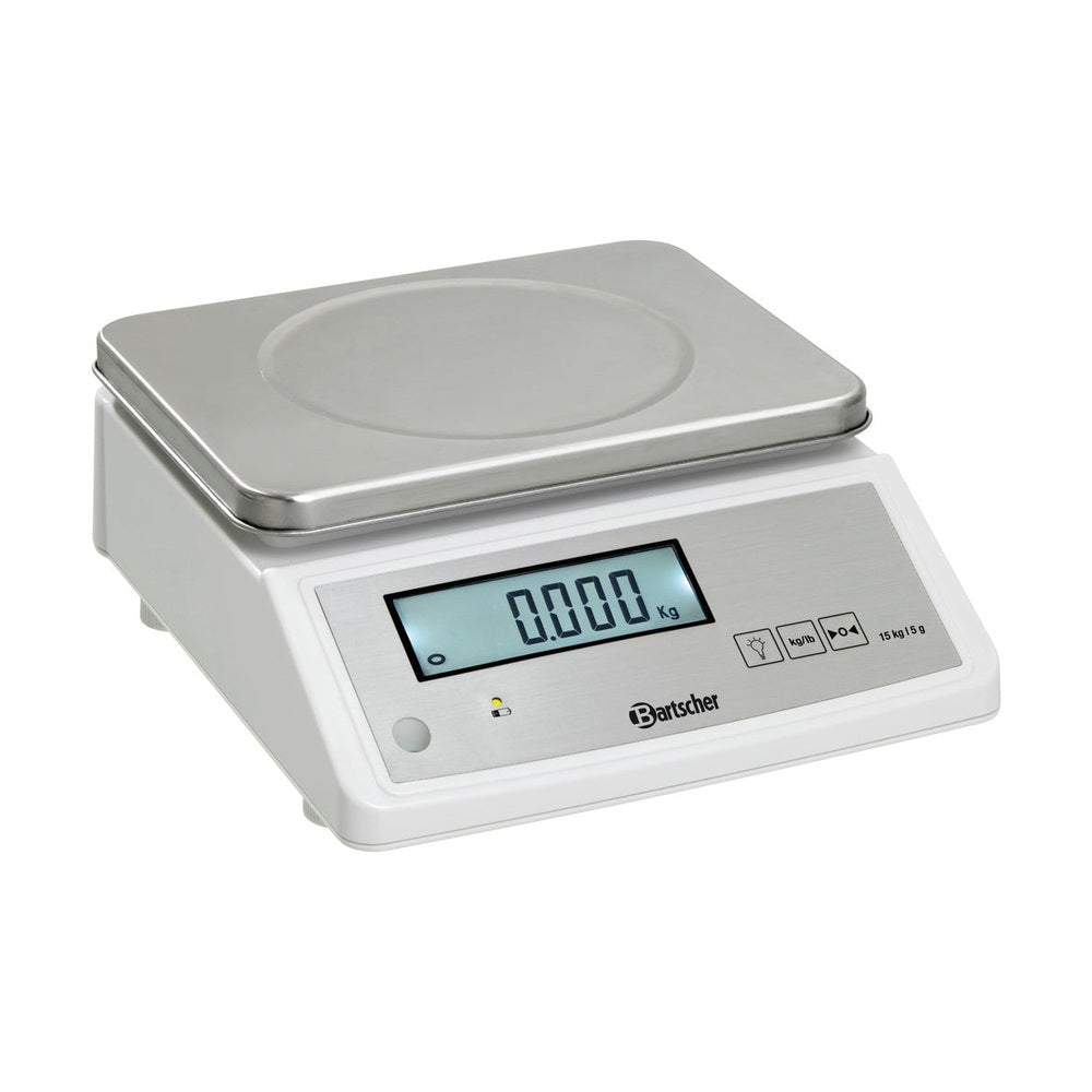 Bartscher Küchenwaage elektronisch – 15 kg, Teilung 5 g Bartscher