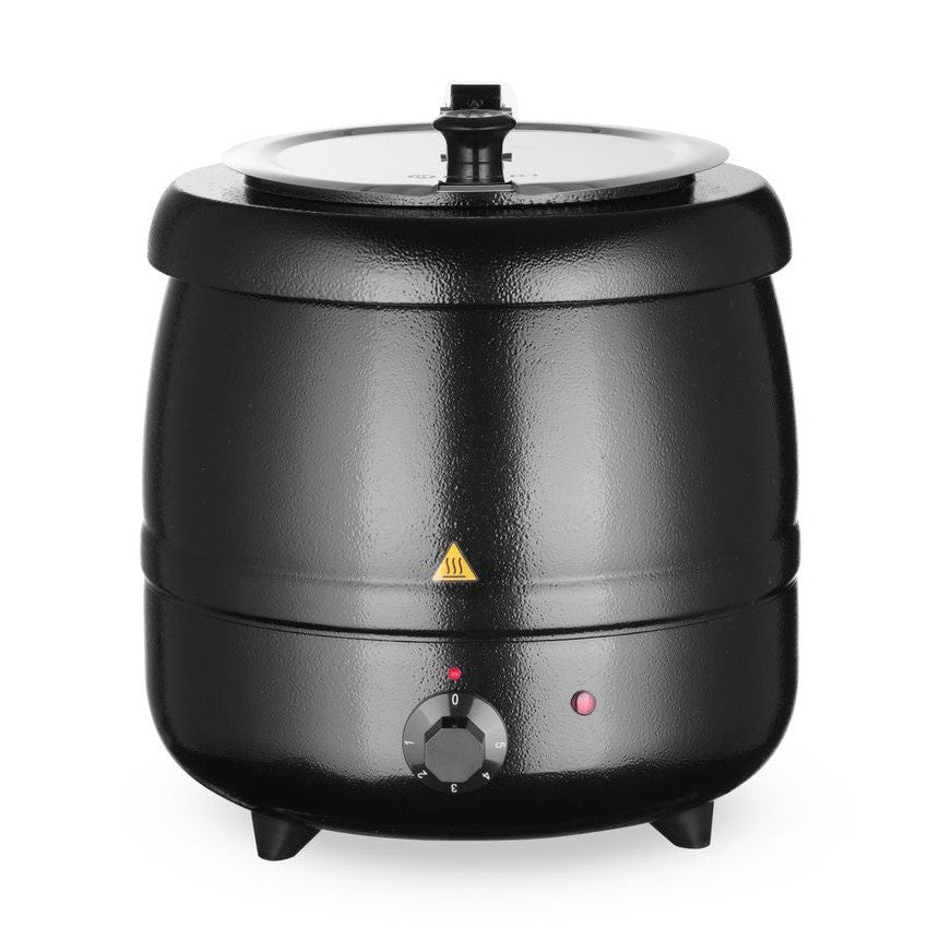 HENDI Suppenkessel Kitchen Line – 8 L, schwarz, 400 W HENDI