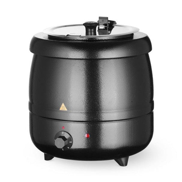 HENDI Suppenkessel Kitchen Line – 8 L, schwarz, 400 W HENDI