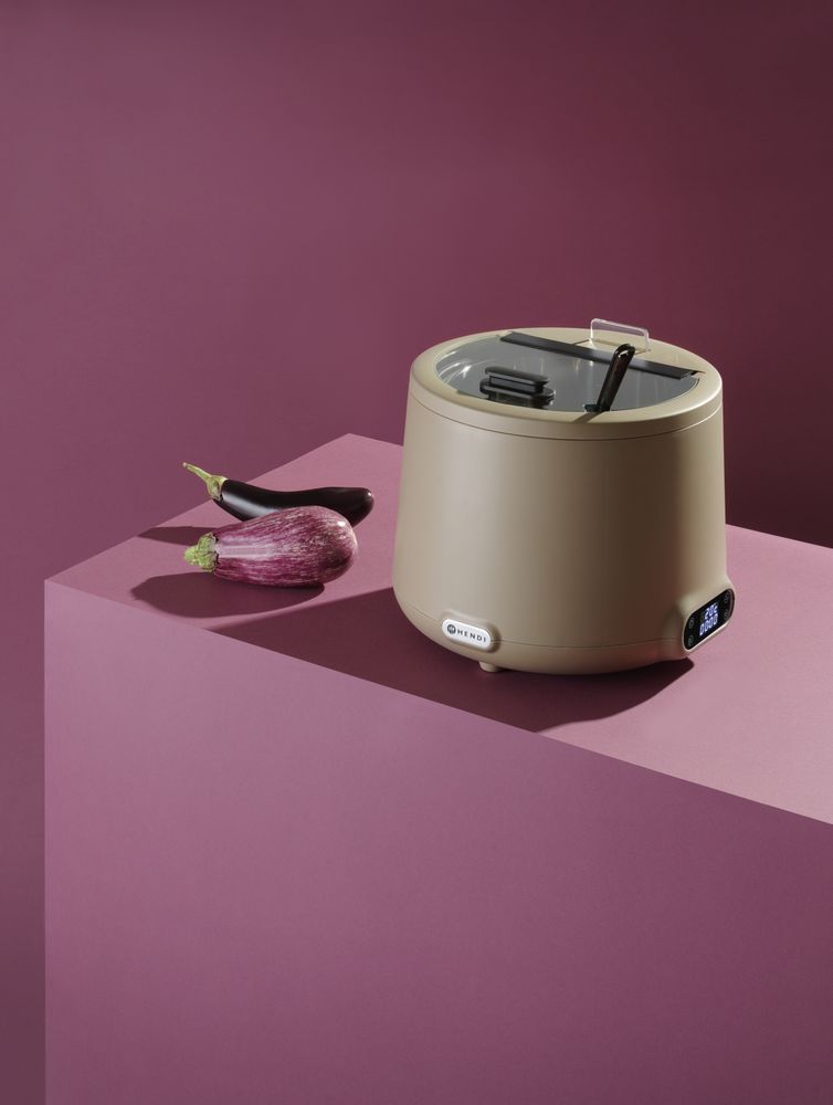 HENDI Suppenkessel UNIQ Beige – 8 L, 500 W, 35–85 °C