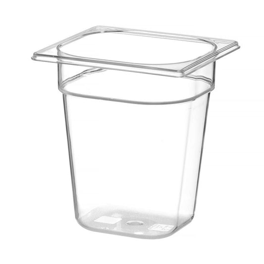 Gastronorm-Behälter 1/6, HENDI, Profi Line, GN 1/6, 1L, Transparent, 176x162x H 65mm HENDI