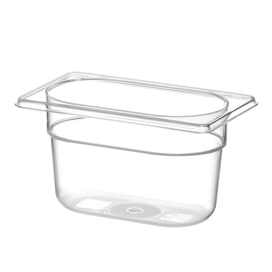 Gastronorm-Behälter 1/9, HENDI, Profi Line, GN 1/9, 1L, Transparent, 176x108x H 100mm HENDI