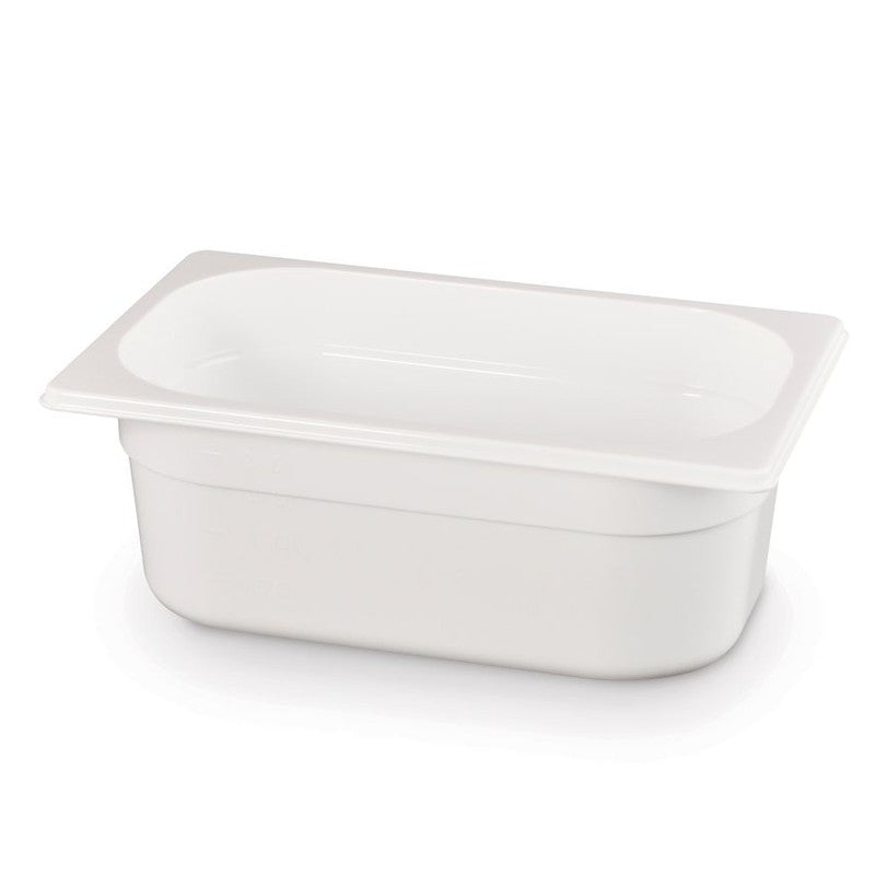 Gastronorm-Behälter 1/4, HENDI, GN 1/4, 1,8L, Weiß, 265x162x H 65mm HENDI