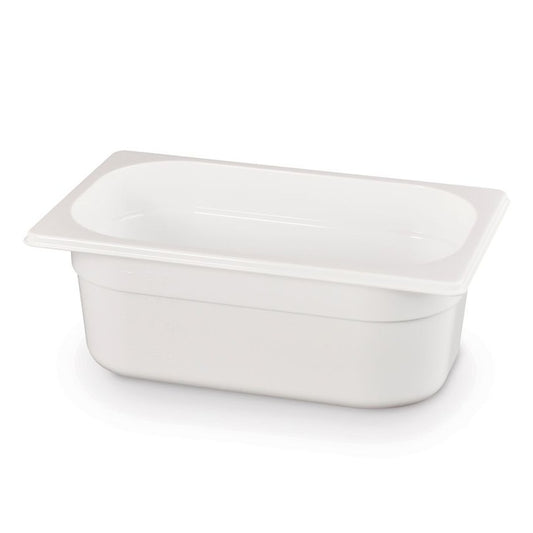Gastronorm-Behälter 1/4, HENDI, GN 1/4, 1,8L, Weiß, 265x162x H 65mm HENDI
