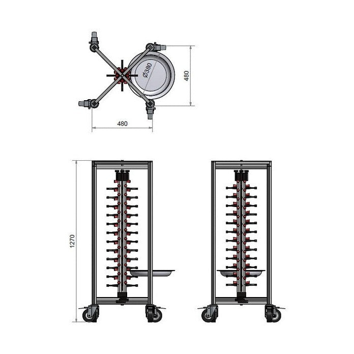 SARO Tellerstapler Plate-Mate Modell PM 48 KLAPPBAR SARO