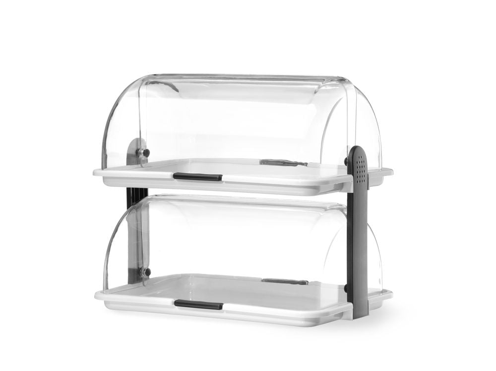 HENDI Rolltop-Display doppelt – 380 × 260 × H355 mm