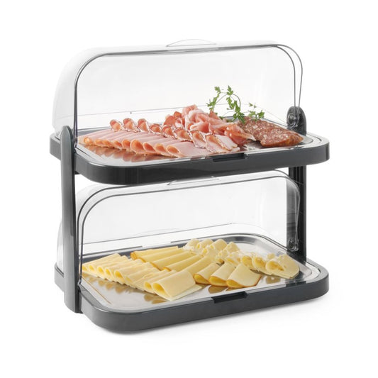 Rolltop-Kühldisplay, doppelt, HENDI, 440x320x H 440mm HENDI