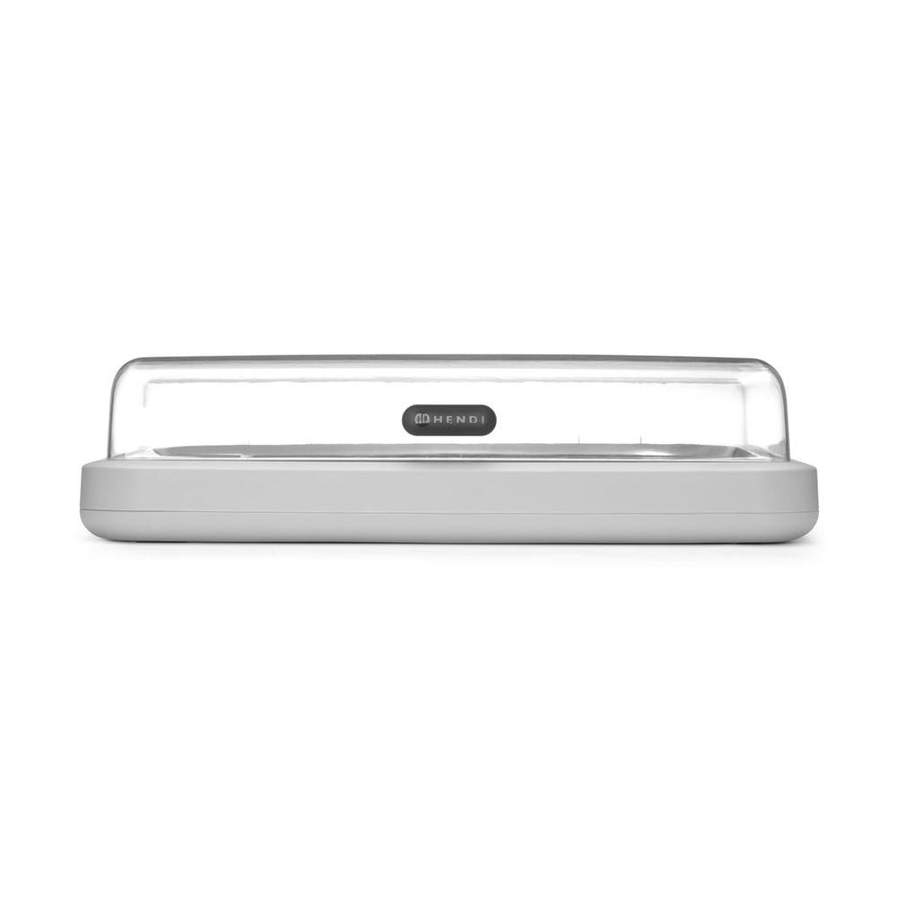 HENDI Kühldisplay UNIQ GN 1/1 Weiss – mit Klappdeckel