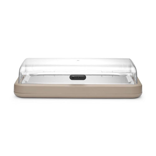 HENDI Kühldisplay UNIQ GN 1/1 Beige – mit Klappdeckel