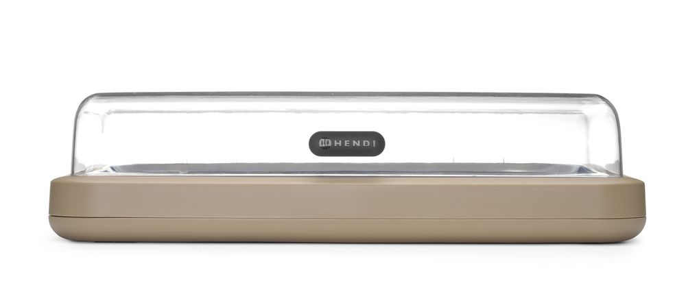 HENDI Kühldisplay UNIQ GN 1/1 Beige – mit Klappdeckel