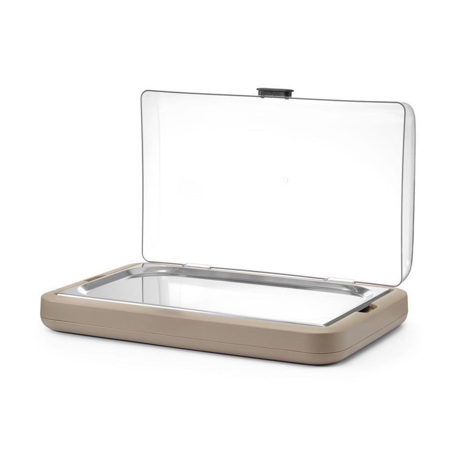 HENDI Kühldisplay UNIQ GN 1/1 Beige – mit Klappdeckel