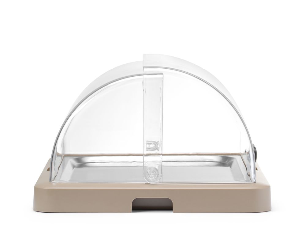 HENDI Rolltop-Kühldisplay Duo UNIQ Einzel Beige – 1 × 400 × 300 mm