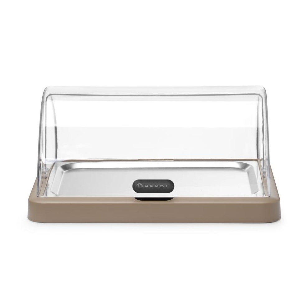 HENDI Rolltop-Kühldisplay Duo UNIQ Einzel Beige – 1 × 400 × 300 mm