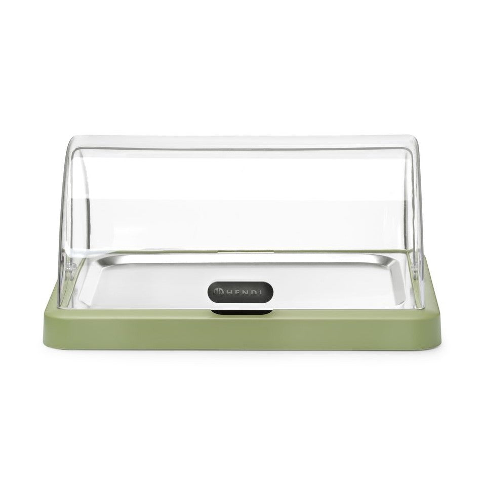 HENDI Rolltop-Kühldisplay Duo UNIQ Einzel Grün – 1 × 400 × 300 mm