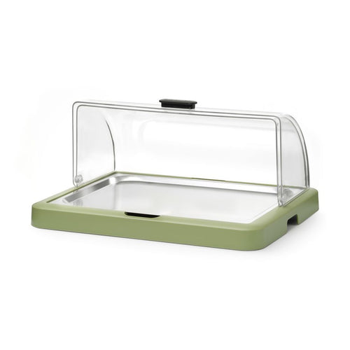 HENDI Rolltop-Kühldisplay Duo UNIQ Einzel Grün – 1 × 400 × 300 mm