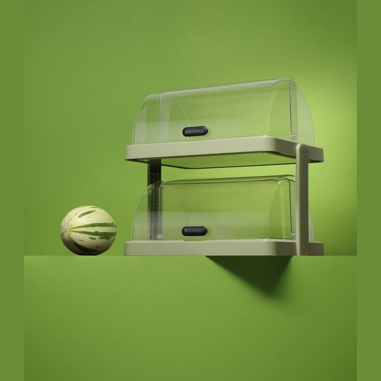 HENDI Rolltop-Kühldisplay Duo UNIQ Doppelt Grün – 2 × 400 × 300 mm