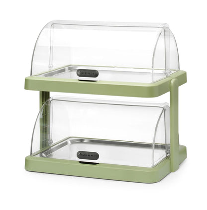 HENDI Rolltop-Kühldisplay Duo UNIQ Doppelt Grün – 2 × 400 × 300 mm