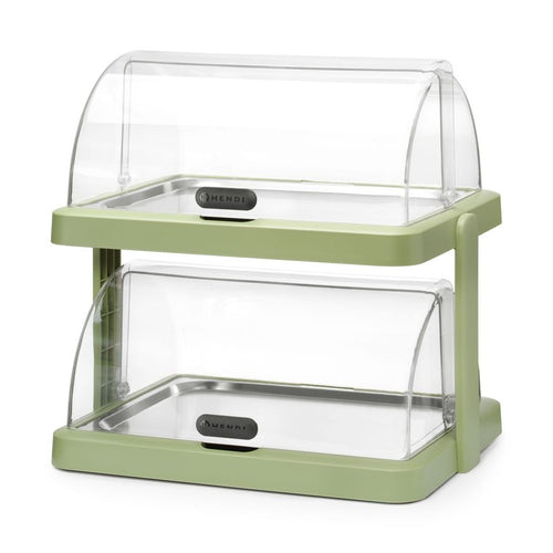 HENDI Rolltop-Kühldisplay Duo UNIQ Doppelt Grün – 2 × 400 × 300 mm