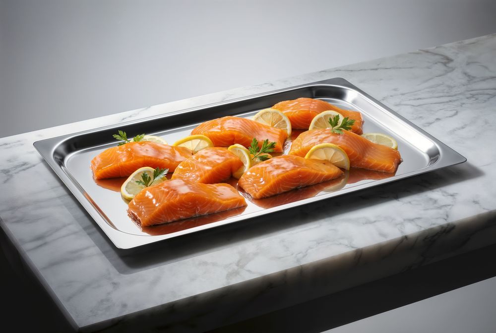 HENDI Kühldisplay-Tablett 400 × 300 mm – Edelstahl