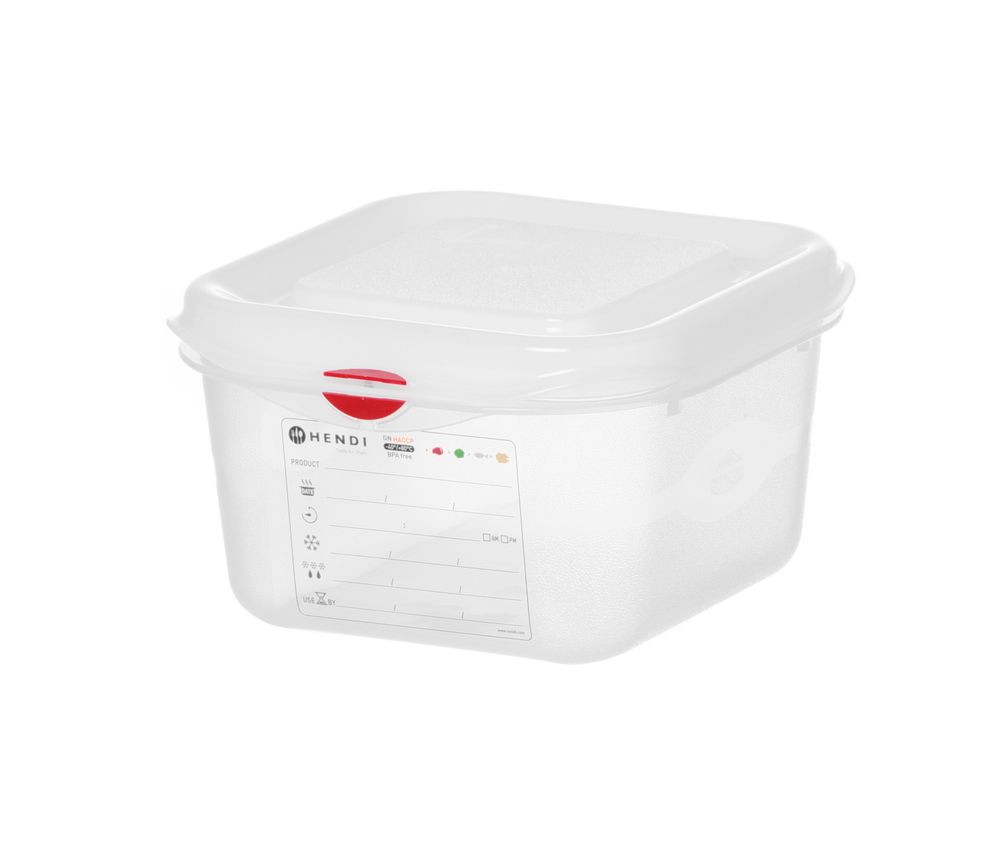 HENDI GN-Behälter 1/6 Polypropylen HACCP – 1,7 L, 100 mm hoch