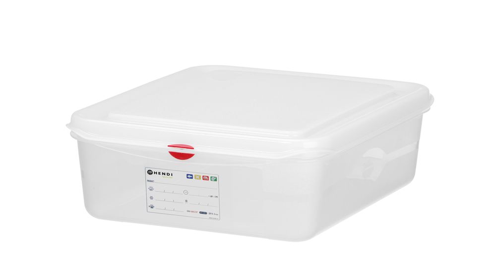 HENDI GN-Behälter 1/2 Polypropylen HACCP – 6,5 L, 100 mm hoch