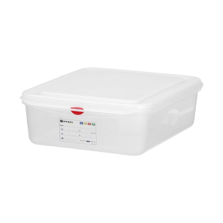HENDI GN-Behälter 1/2 Polypropylen HACCP – 6,5 L, 100 mm hoch