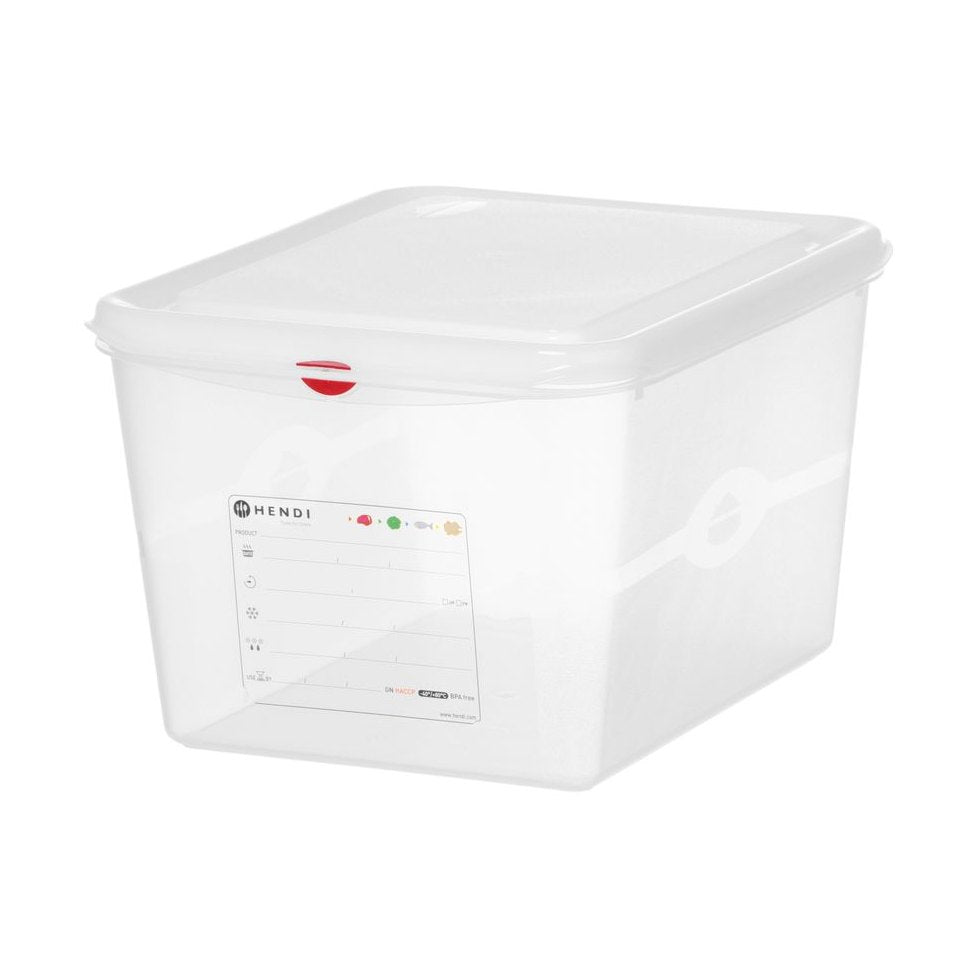 HENDI GN-Behälter 1/2 Polypropylen HACCP – 12,5 L, 200 mm hoch