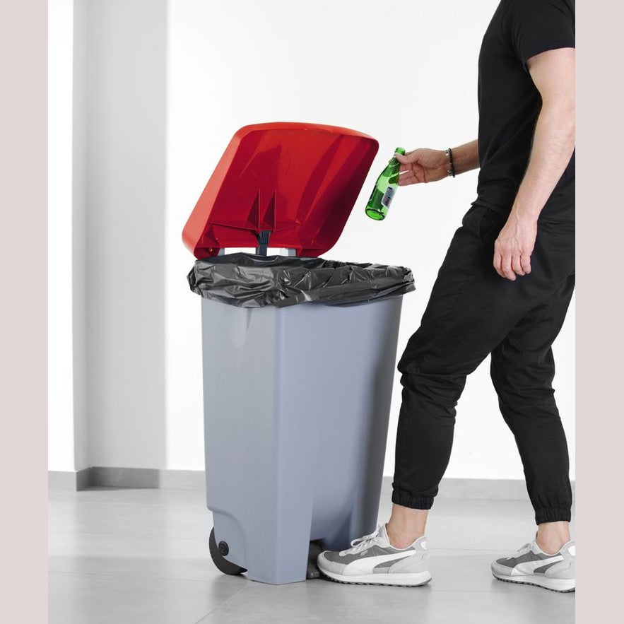 HENDI Deckel für Abfallbehälter Rot – 505 × 415 mm, PE