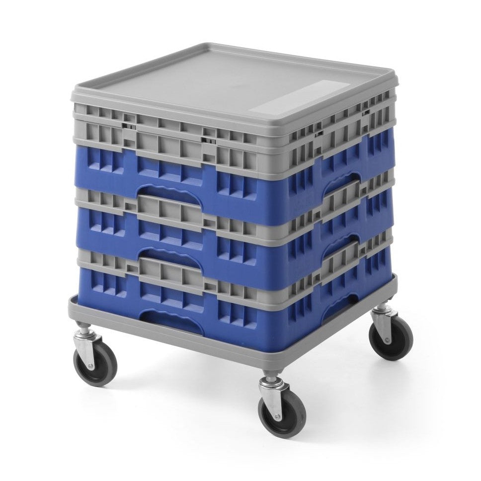 AmerBox Fahrgestell für Universal-Regale 500 × 500 mm – Hellgrau