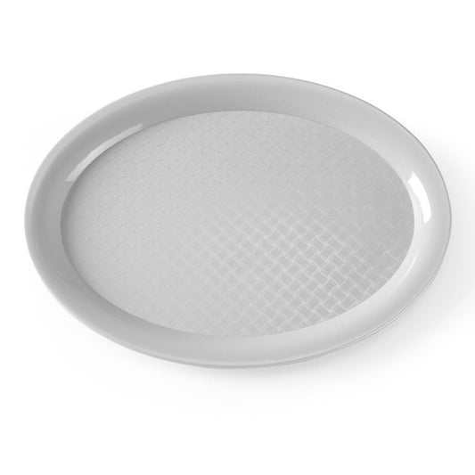 Fast-Food-Tablett aus Polypropylen, oval, HENDI, Schwarz, 265x195x H 15mm HENDI